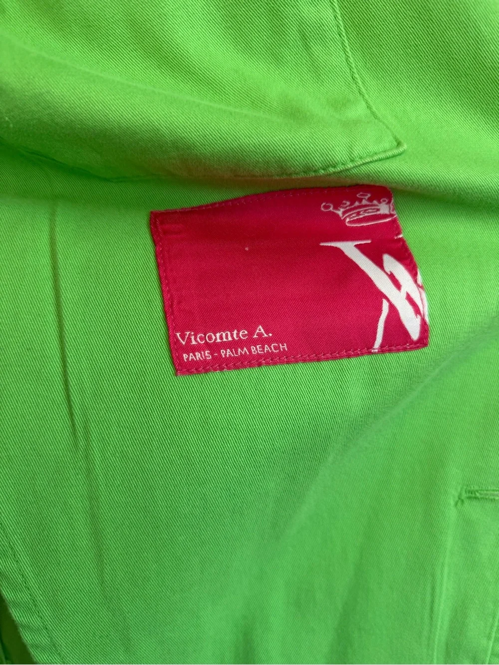 Vicomte Paris Palm Beach Lime Green Cotton Sports | Surgeon’s Cuffs | Large